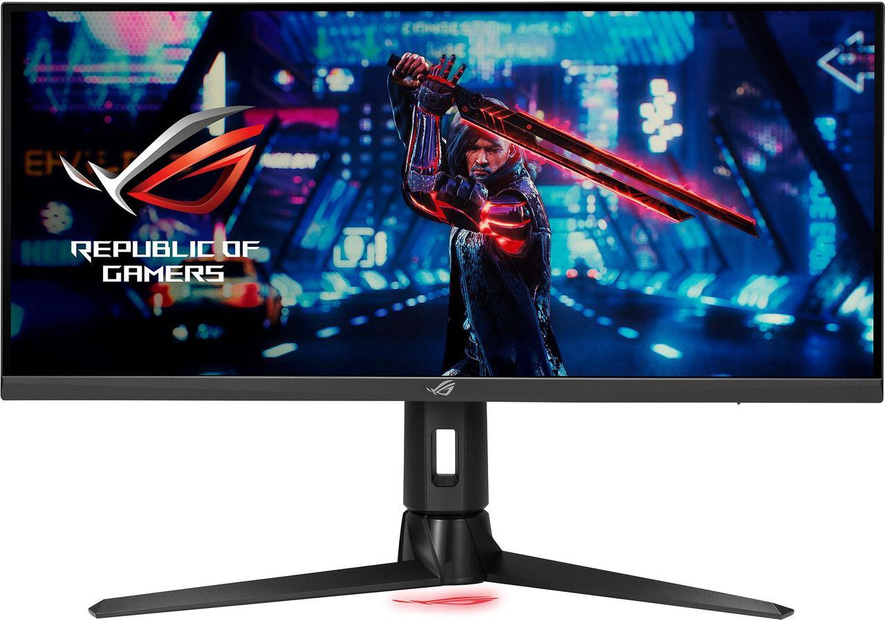 ASUS ROG Strix 29.5" 21:9 HDR Gaming Monitor (XG309CM) - WFHD (2560 x 1080), Fast IPS, 220Hz, 1ms, Extreme Low Motion Blur Sync, G-SYNC Compatible, Tripod Socket for Streaming, USB Type-C, KVM Support