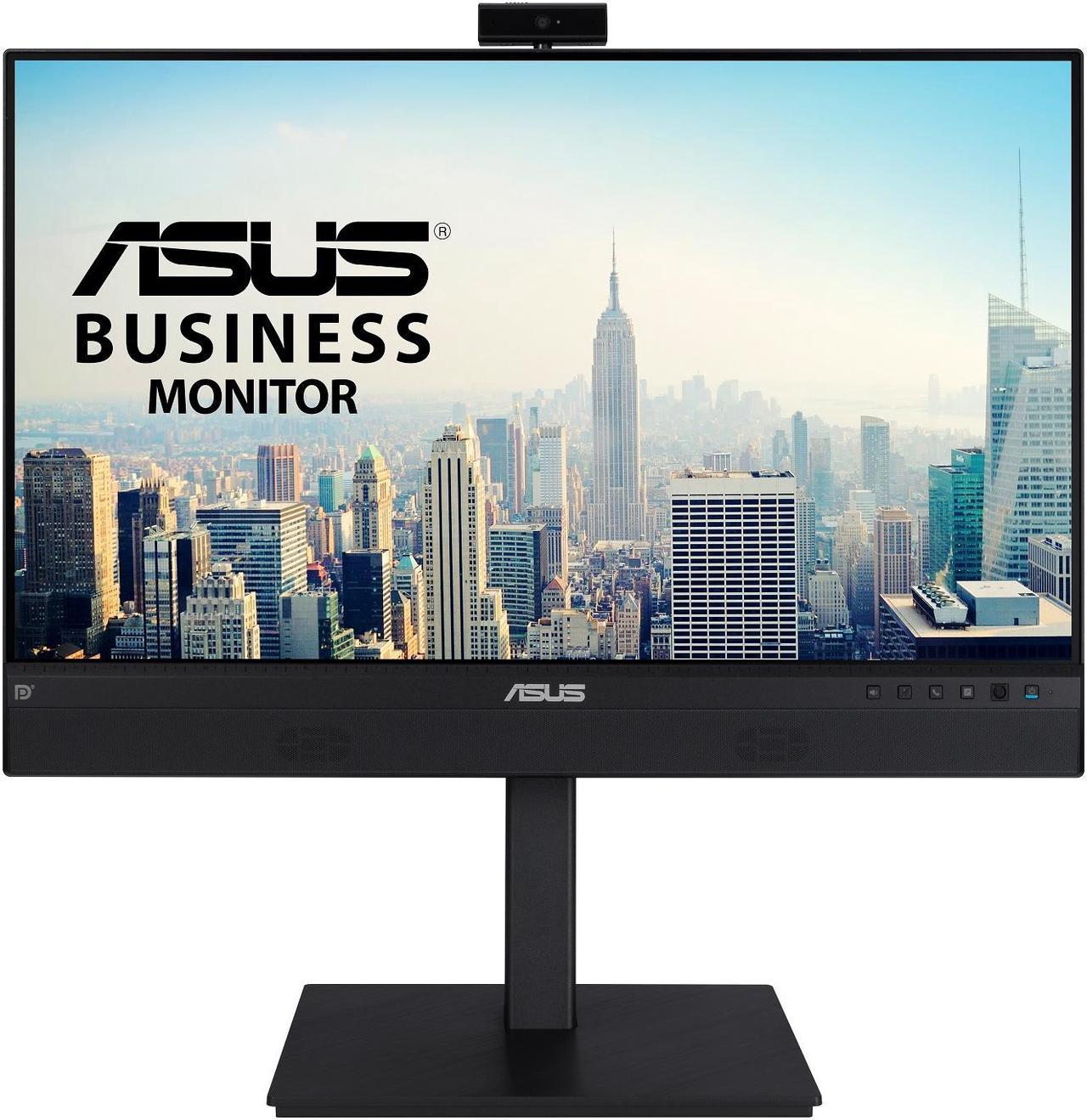 ASUS 23.8” 1080P Video Conferencing Monitor (BE24ECSNK) - Full HD, IPS, Built-in Adjustable 2MP Webcam, AI Noise-canceling Mic, Eye Care, USB-C Docking, RJ45, Height Adjustable, HDMI, Zoom Certified