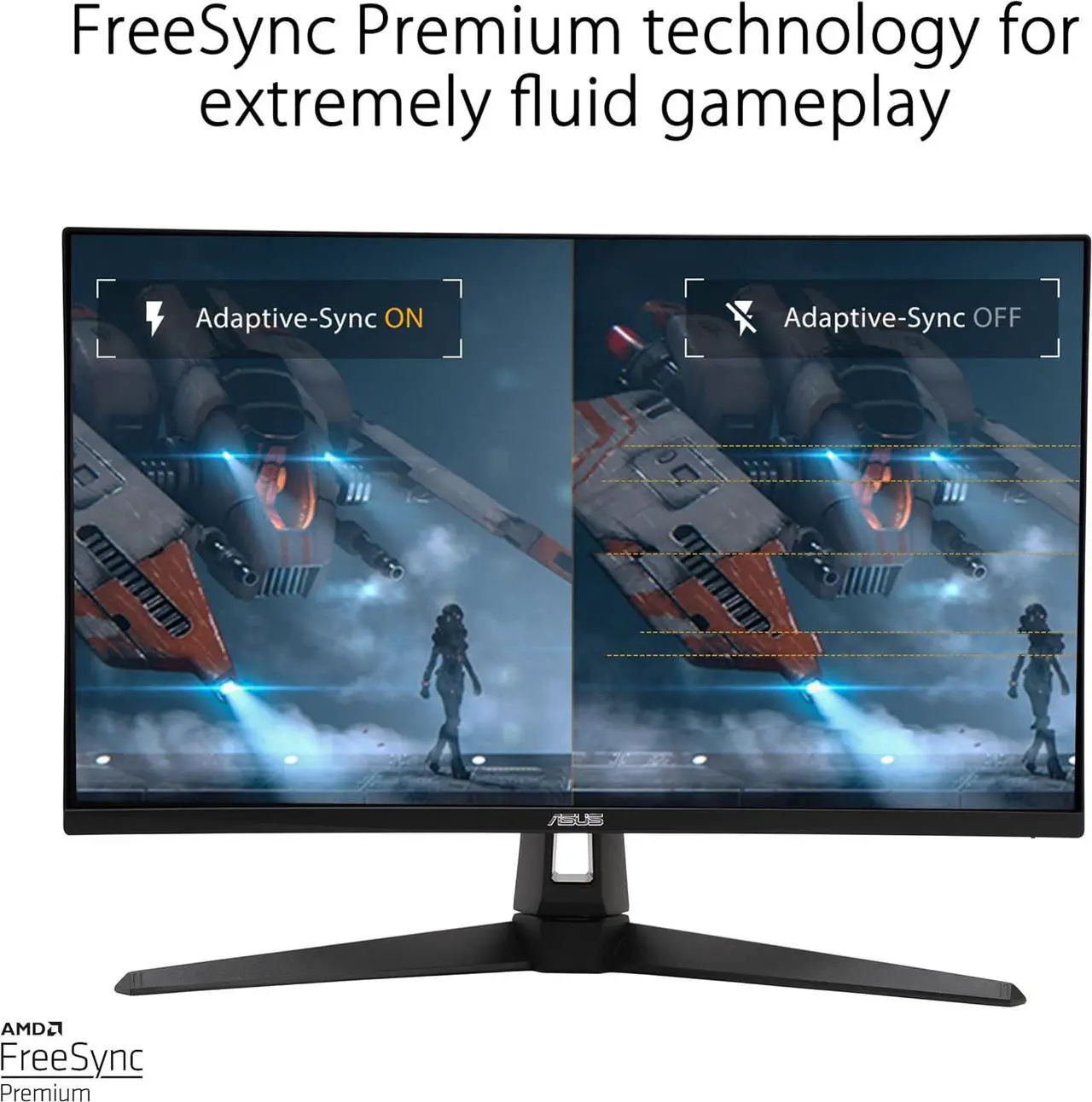 Alt view image 7 of 10 - ASUS 27" 170Hz WQHD (2560 x 1440) Gaming Monitor 1ms Freesync Premium™– Overclock to Extreme Low Motion Blur™, Shadow Boost, HDR, DisplayWidget Lite TUF Gaming VG27AQA1A (above 144Hz)