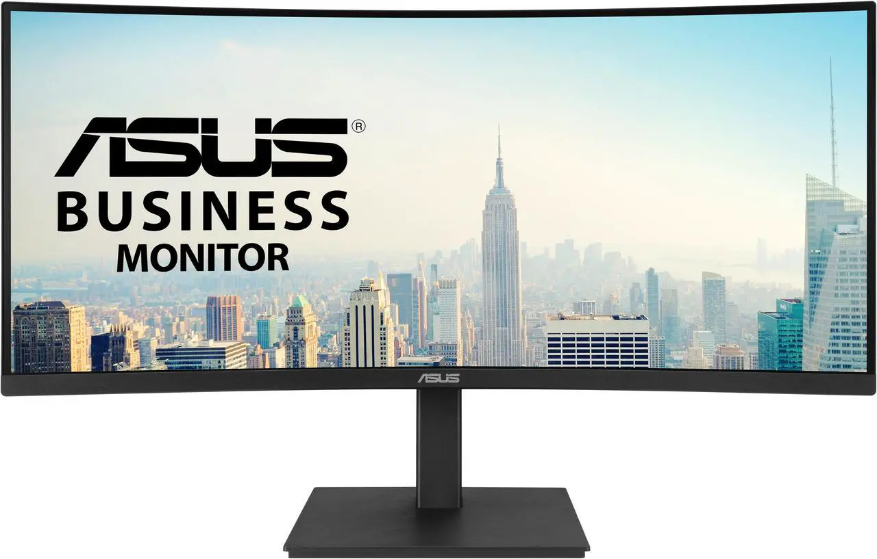 Main image of ASUS 34" Ultrawide Curved USB-C Docking Monitor (VA34VCPSN) - 21:9 QHD (3440 x 1440), 1500R Curvature, 100Hz, Adaptive Sync, USB Hub, RJ45, Eye Care, Frameless, VESA Wall Mountable, Height Adjustable