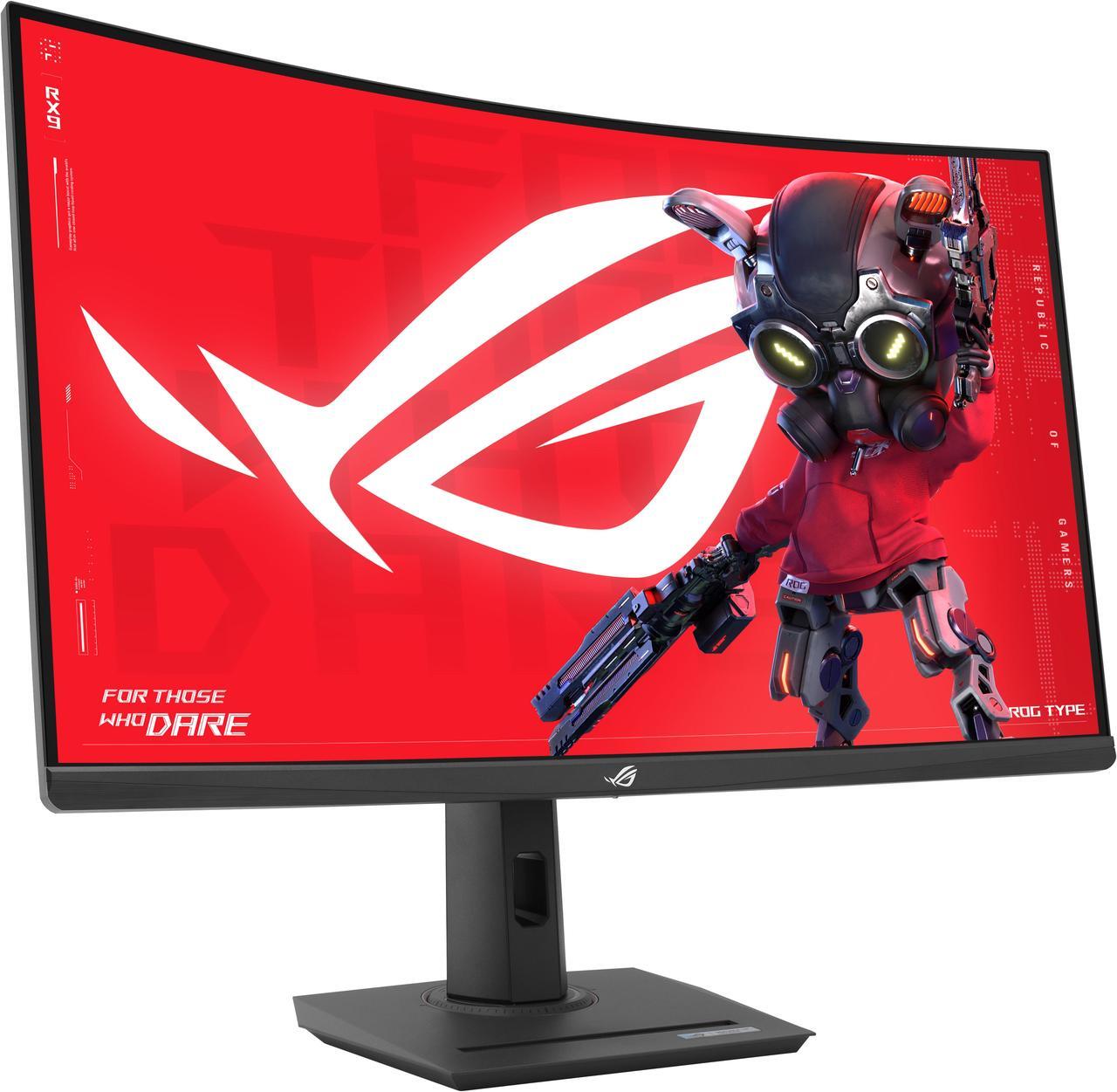 Alt view image 2 of 7 - ASUS ROG Strix 32" 1440P USB-C Curved HDR Gaming Monitor (XG32WCS) - QHD, 180Hz, 1ms, Fast VA, Extreme Low Motion Blur Sync, FreeSync, DisplayWidget, Tripod Socket, AI Technology