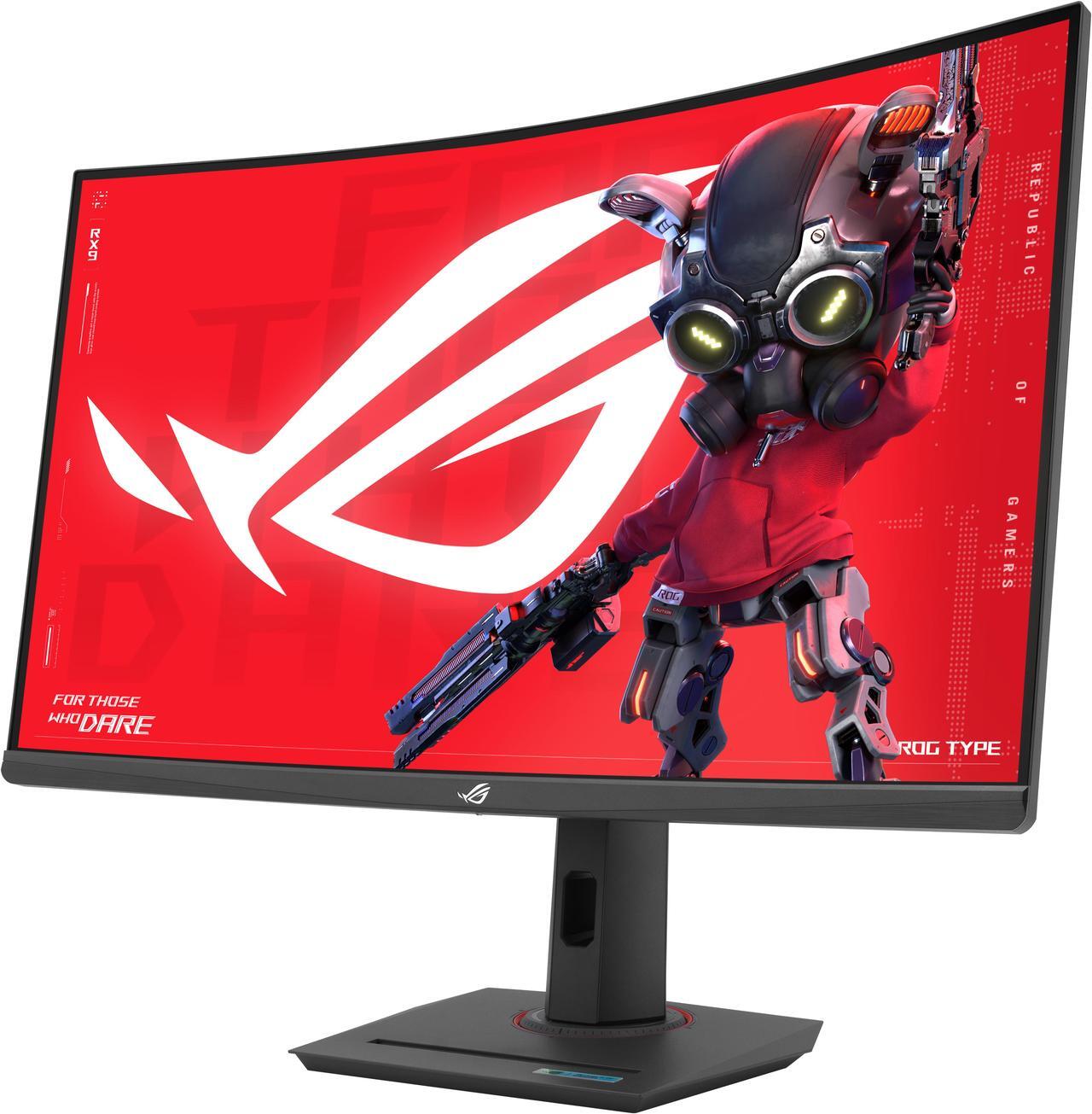 Alt view image 3 of 7 - ASUS ROG Strix 32" 1440P USB-C Curved HDR Gaming Monitor (XG32WCS) - QHD, 180Hz, 1ms, Fast VA, Extreme Low Motion Blur Sync, FreeSync, DisplayWidget, Tripod Socket, AI Technology