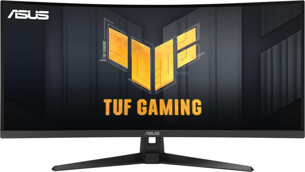 ASUS TUF Gaming 34" Ultra-wide Curved Monitor (VG34VQ3B) - 21:9 QHD (3440x1440), 180Hz, 1ms, Extreme Low Motion Blur Sync, FreeSync Premium, Speaker, 90% DCI-P3, DisplayWidget Center