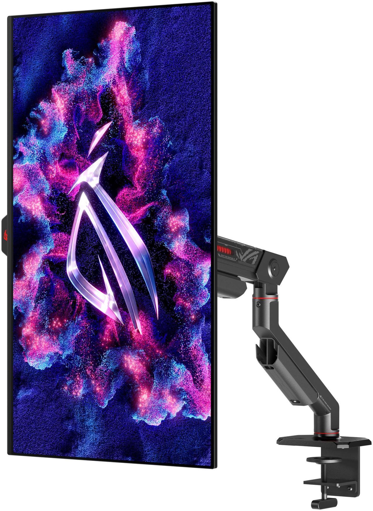 Main image of ASUS ROG Swift 27" (26.5" viewable) 1440P OLED DSC Gaming Monitor (PG27AQDM-R) - QHD (2560x1440) 240Hz, 0.03ms, G-SYNC Compatible, 99% DCI-P3, True 10-bit, Monitor Arm Included