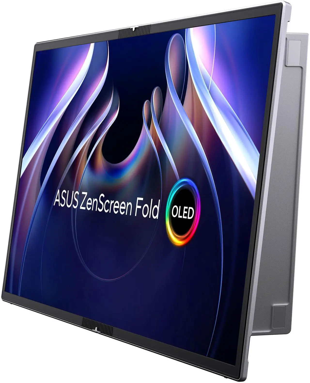 Alt view image 3 of 14 - ASUS ZenScreen Fold OLED 17.3" 1440P USB-C Portable Monitor (MQ17QH - QHD (2560x1920), Water-drop Hinge, DisplayHDR500 True Black, 100% DCI-P3, mini-HDMI, Tripod hole, Kickstand, FSC