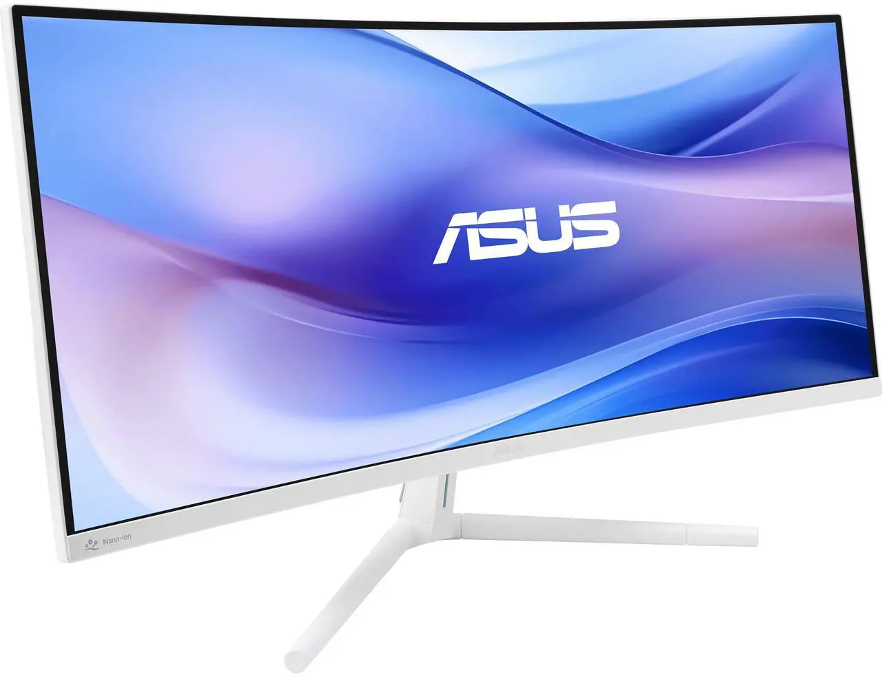 Alt view image 2 of 16 - ASUS 34" Ultra-wide Curved Eye Care Monitor (VU34WCIP-W) - WQHD (3440x1440), 1500R Curvature, Frameless, 100Hz, Nano-ion, SmoothMotion, Eye Care Plus, USB-C PD 65W, Speakers