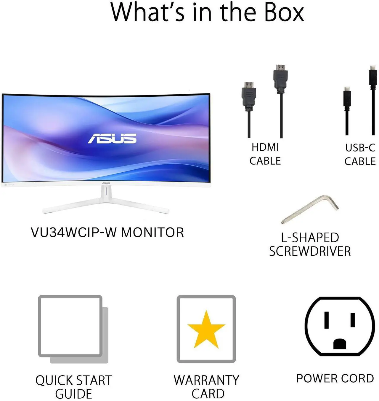 Alt view image 10 of 16 - ASUS 34" Ultra-wide Curved Eye Care Monitor (VU34WCIP-W) - WQHD (3440x1440), 1500R Curvature, Frameless, 100Hz, Nano-ion, SmoothMotion, Eye Care Plus, USB-C PD 65W, Speakers