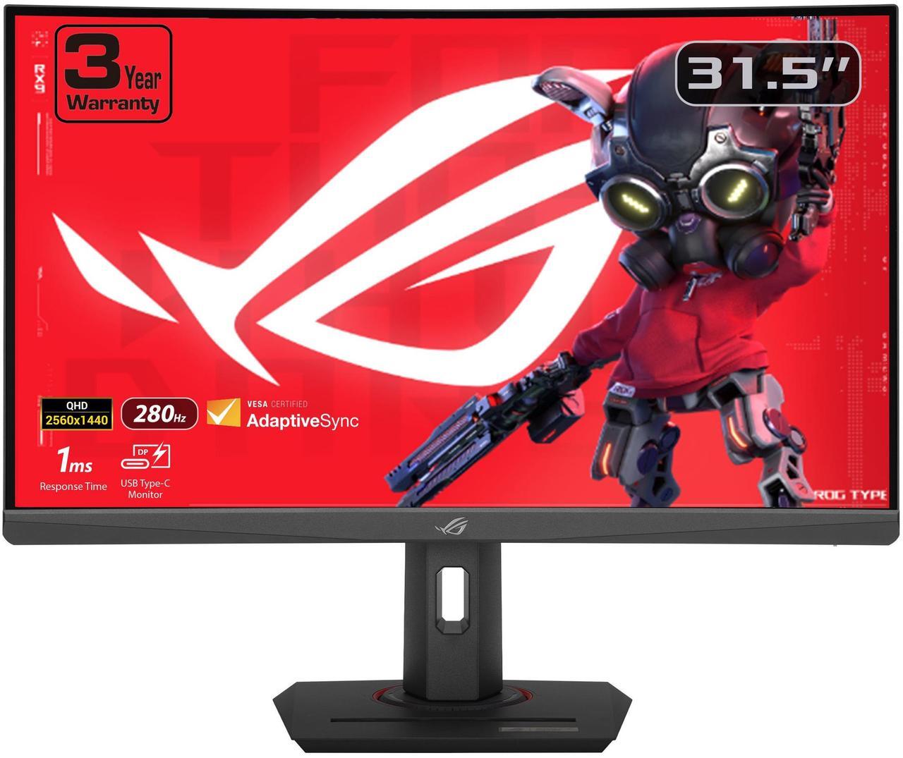 Main image of ASUS ROG Strix 32" 1440P USB-C Curved HDR400 Gaming Monitor (XG32WCMS) - QHD (2560x1440), 280Hz, 1ms, Fast VA, Extreme Low Motion Blur Sync, DisplayWidget, Tripod Socket, AI Gaming
