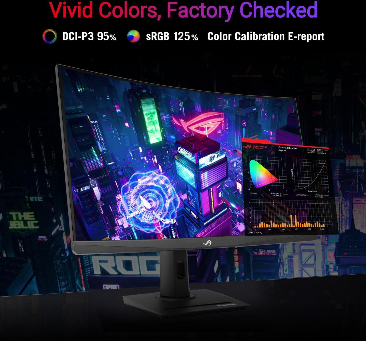 Alt view image 4 of 9 - ASUS ROG Strix 32" 1440P USB-C Curved HDR400 Gaming Monitor (XG32WCMS) - QHD (2560x1440), 280Hz, 1ms, Fast VA, Extreme Low Motion Blur Sync, DisplayWidget, Tripod Socket, AI Gaming