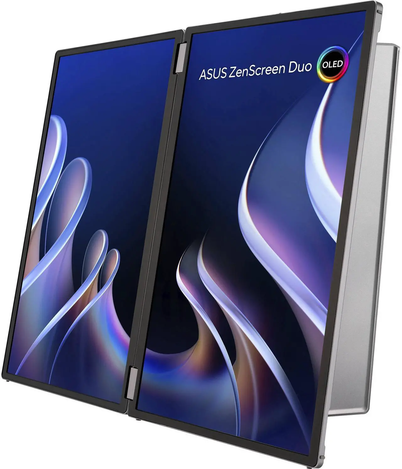 Alt view image 2 of 8 - ASUS ZenScreen Duo OLED 360° Foldable Portable Monitor (MQ149CD) - Dual 14-inch, 16:10, 1920x1200, DisplayHDR400 True Black, 100% DCI-P3, Delta<2, Dual USB-C, Mini-HDMI, Kickstand