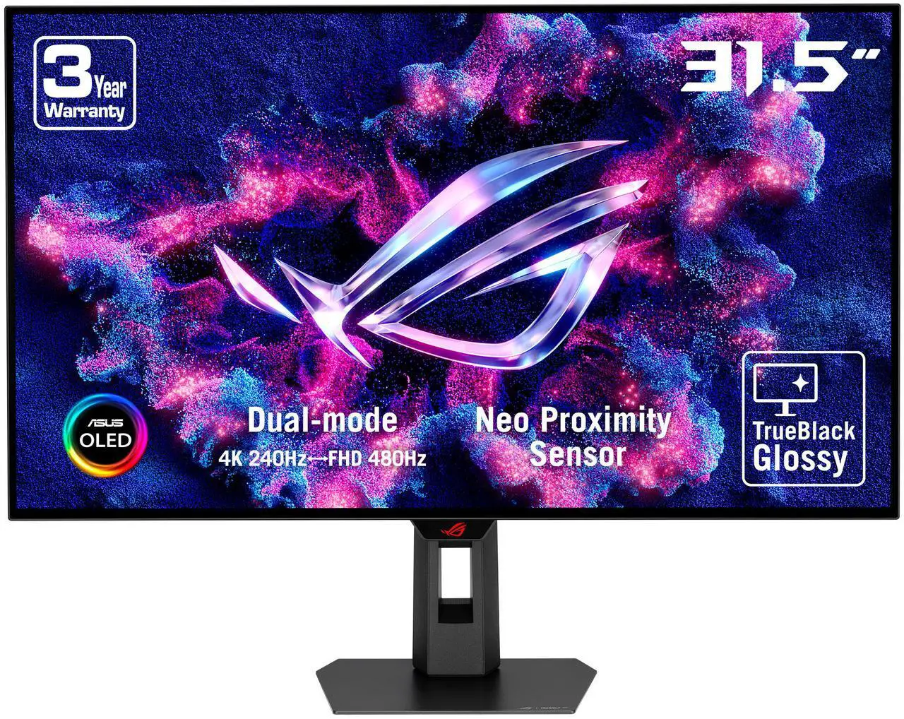 ASUS ROG Strix OLED XG32UCWMG Gaming Monitor 32" 4K(3840 x 2160) 240 Hz OLED 0.03ms(GTG) FreeSync Premium Pro & G-Sync Compatible DCI-P3 99%