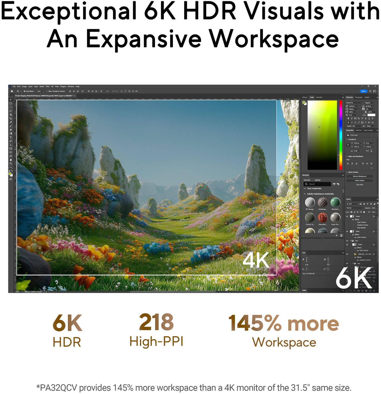 Open Box: ASUS ProArt Display PA32QCV 32"(31.5" viewable) 6K HDR Computer Monitor - Newegg.ca - Open Box condition - Image 33
