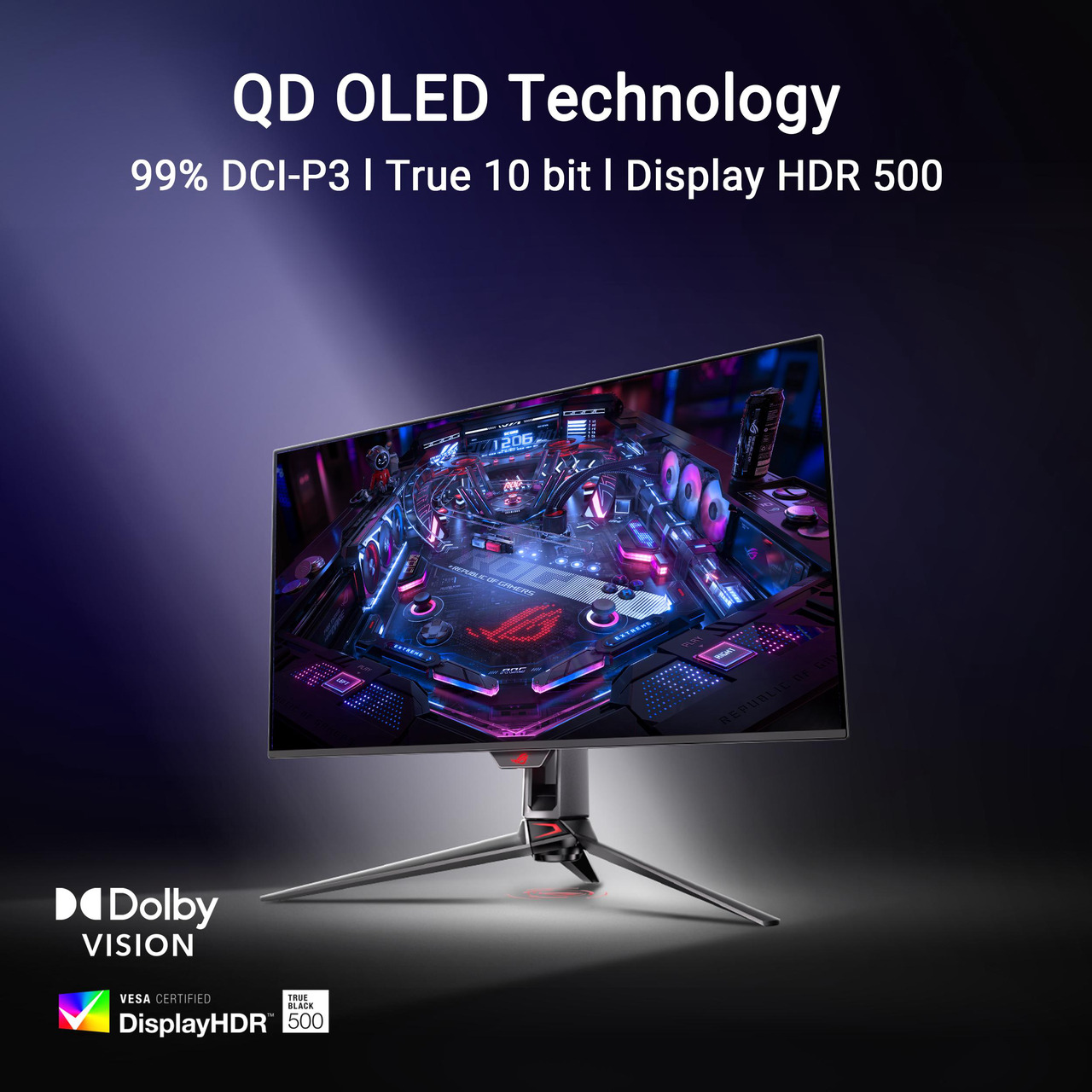 Open Box: ASUS ROG Swift 32 inch UHD 4K 240Hz AMD FreeSync Premium Pro & G-Sync Compatible 0.03ms HDR500 USB-C GEN 3 OLED Gaming Computer Monitor with Height Adjustable, Swivel & Tilt Stand PG32UCDM3 - Newegg.ca - Open Box condition - Image 21