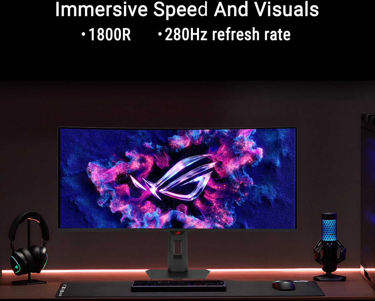 Open Box: ASUS ROG Strix 34 inch UltraWide QHD 2K 1440P 280Hz G-Sync Compatible HDR500 0.03ms USB-C OLED Curved Gaming Computer Monitor XG34WCDMS - Newegg.com - Open Box condition - Image 26