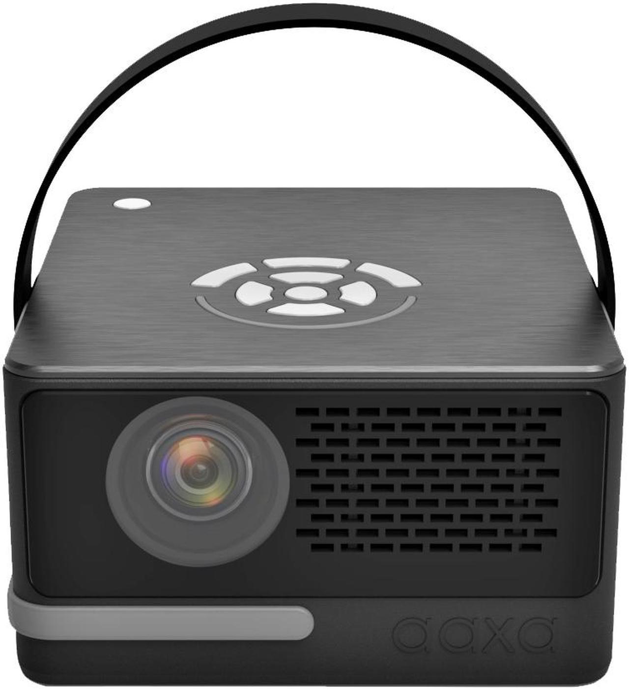 AAXA P6 Ultimate Smart Mini  Projector, 6 Hour Battery, 1100 LED Lumens, Bluetooth 5.0 Speaker, Wireless Mirroring, 3D Ready, HDMI/USB/TF Inputs (HP-P6U-01)