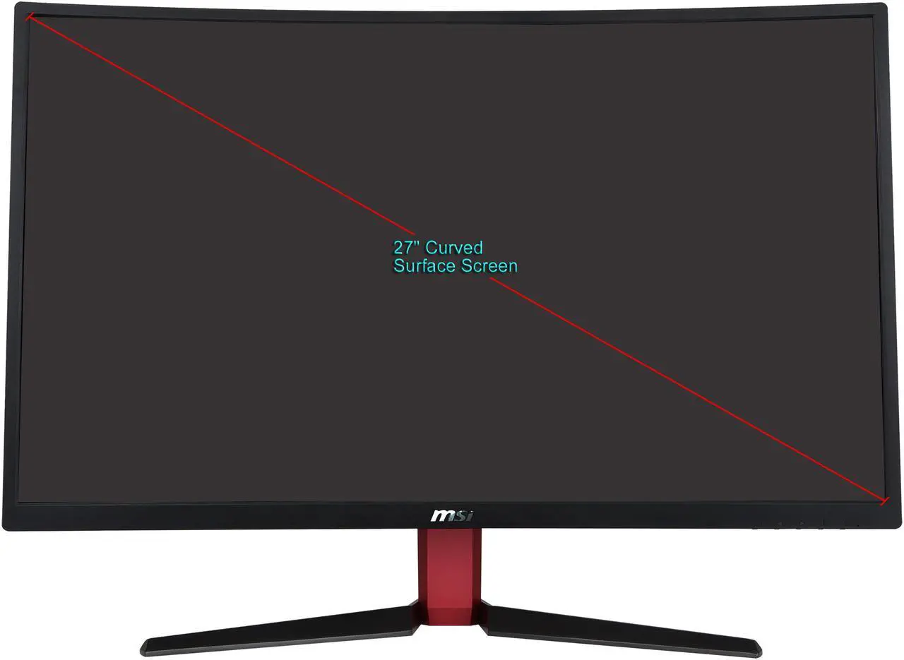 Alt view image 7 of 7 - MSI Optix G27C2 27" 1920 x 1080 1ms (MPRT) 144Hz DVI HDMI DisplayPort AMD FreeSync Widescreen Anti-Glare LED Backlight Curved Gaming Monitor