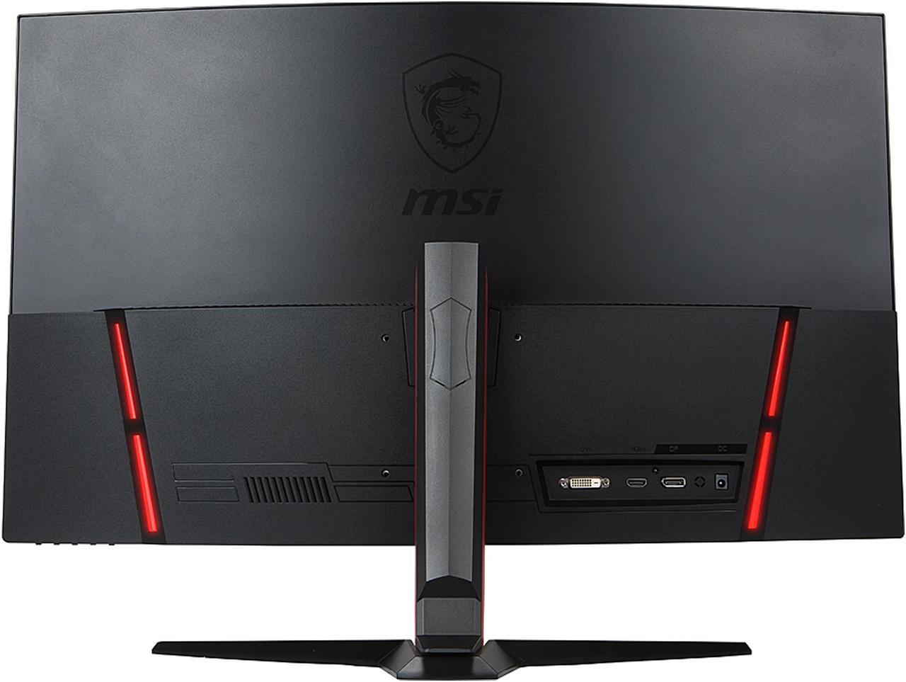 Alt view image 7 of 10 - MSI Optix AG32C 32" Red LED Non-Glare Super Narrow Bezel 1ms Response Full HD 1920 x 1080 165Hz Refresh Rate FreeSync Technology Curved Gaming Monitor
