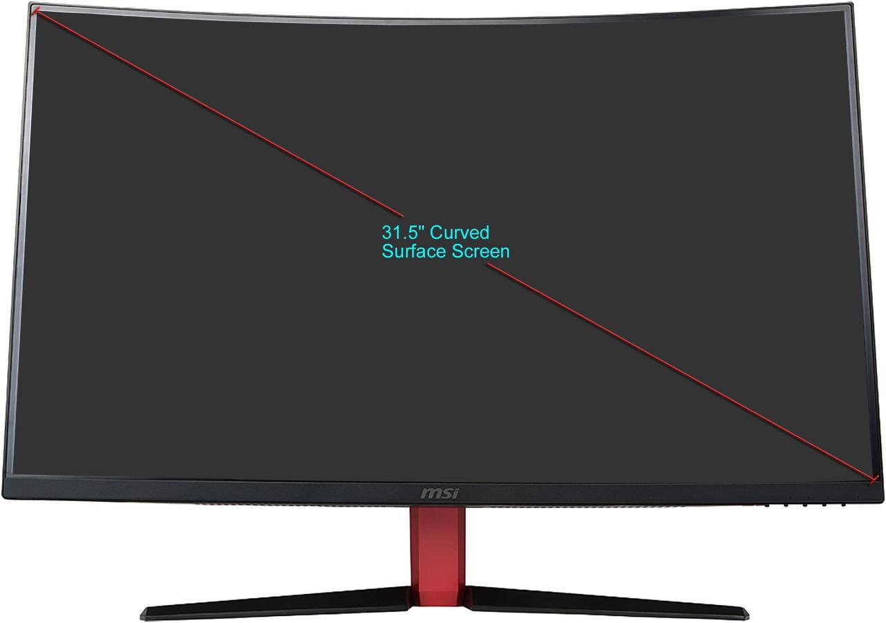 Alt view image 10 of 10 - MSI Optix AG32C 32" Red LED Non-Glare Super Narrow Bezel 1ms Response Full HD 1920 x 1080 165Hz Refresh Rate FreeSync Technology Curved Gaming Monitor