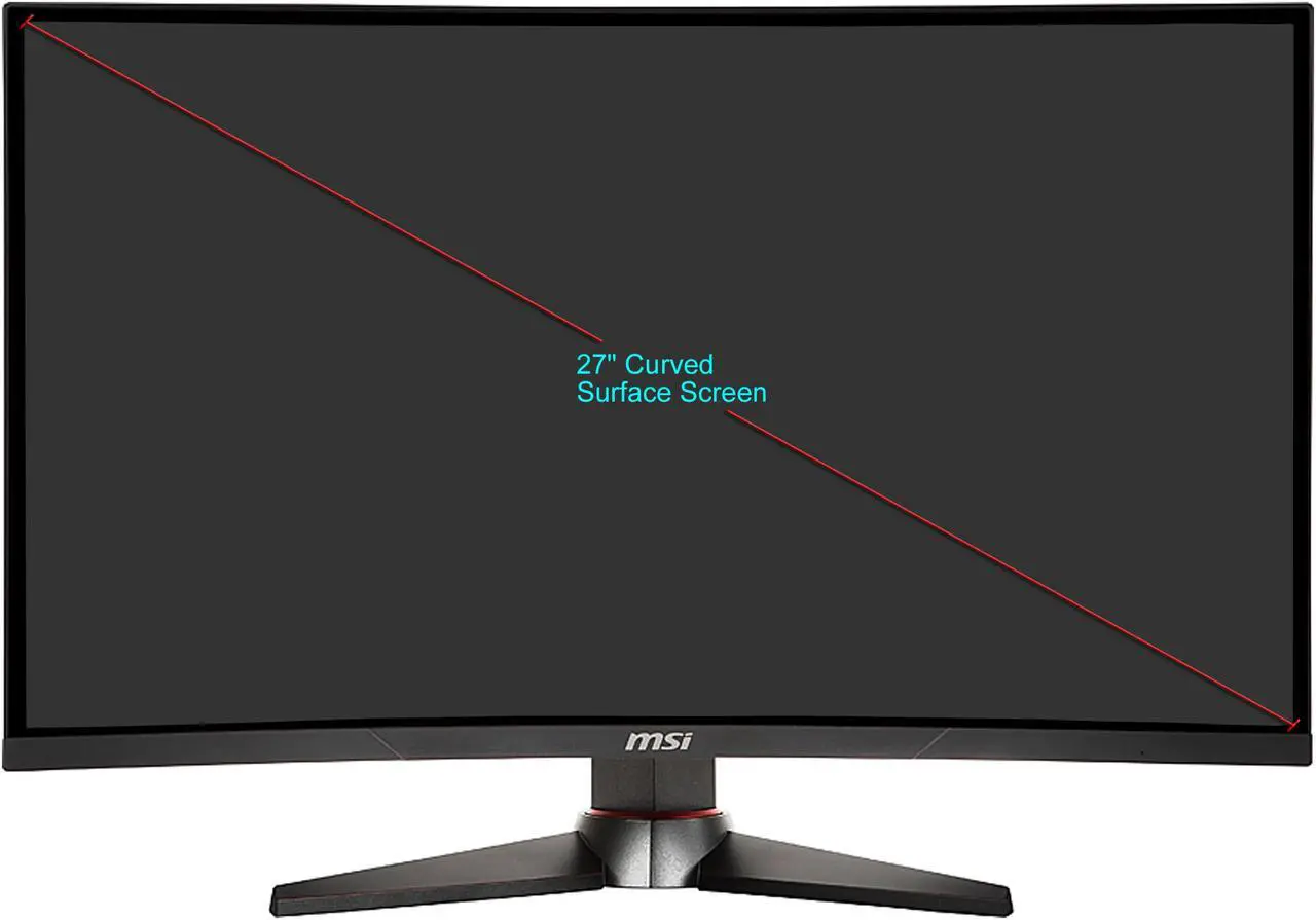 Alt view image 10 of 10 - MSI Optix MAG27CQ 27" 2560 x 1440 WQHD 2K Resolution 144Hz DisplayPort HDMI DVI AMD FreeSync Adaptive Sync Anti-Flicker Low Blue Light WideScreen LED Backlit Curved Gaming Monitor