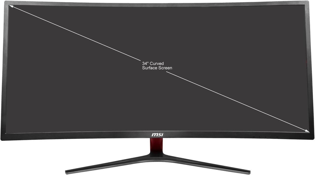 Alt view image 3 of 15 - MSI Optix MAG341CQ 34" UWQHD 3440 x 1440 2K 100Hz DisplayPort HDMI DVI AMD FreeSync Anti-Flicker UltraWide Anti-Glare Backlit LED Curved Gaming Monitor