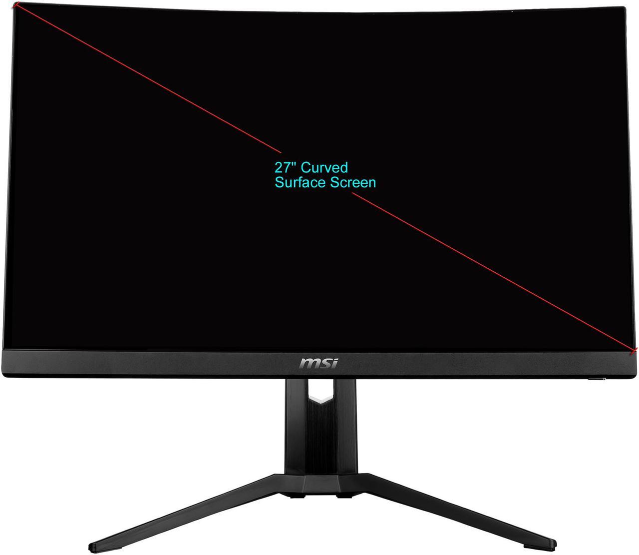 Alt view image 15 of 15 - MSI Optix MAG271CQR 27" 2560 x 1440 Resolution 1ms Response 144Hz AMD FreeSync Technology Frameless Design Anti-Flicker Curved Gaming Monitor