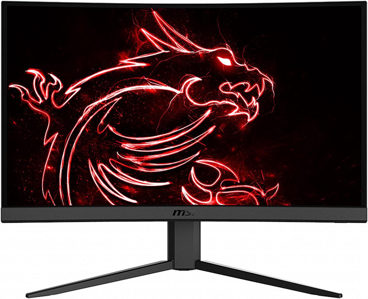 MSI Optix G24C4 24" (Actual size 23.6") 1920 x 1080 1ms (MPRT) 144Hz AMD FreeSync Anti-Flicker Low Blue Light Frameless Design Anti-Glare Backlit LED Curved Gaming Monitor