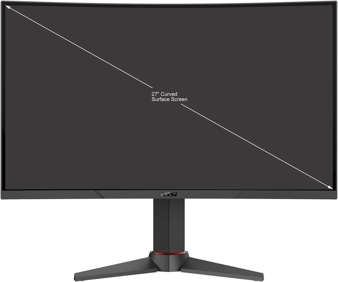 Alt view image 2 of 20 - MSI Optix MAG271VCR 27" Full HD 1920 x 1080 1ms (MPRT) 165Hz 2 x HDMI, DisplayPort FreeSync Height Adjustable Curved Gaming Monitor