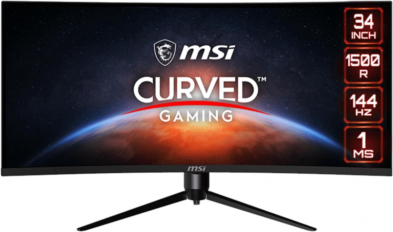 Main image of MSI Optix MAG342CQR 34" UWQHD 3440 x 1440 (2K) 1ms (MPRT) 144 Hz 2 x HDMI, DisplayPort AMD FreeSync Curved Gaming Monitor