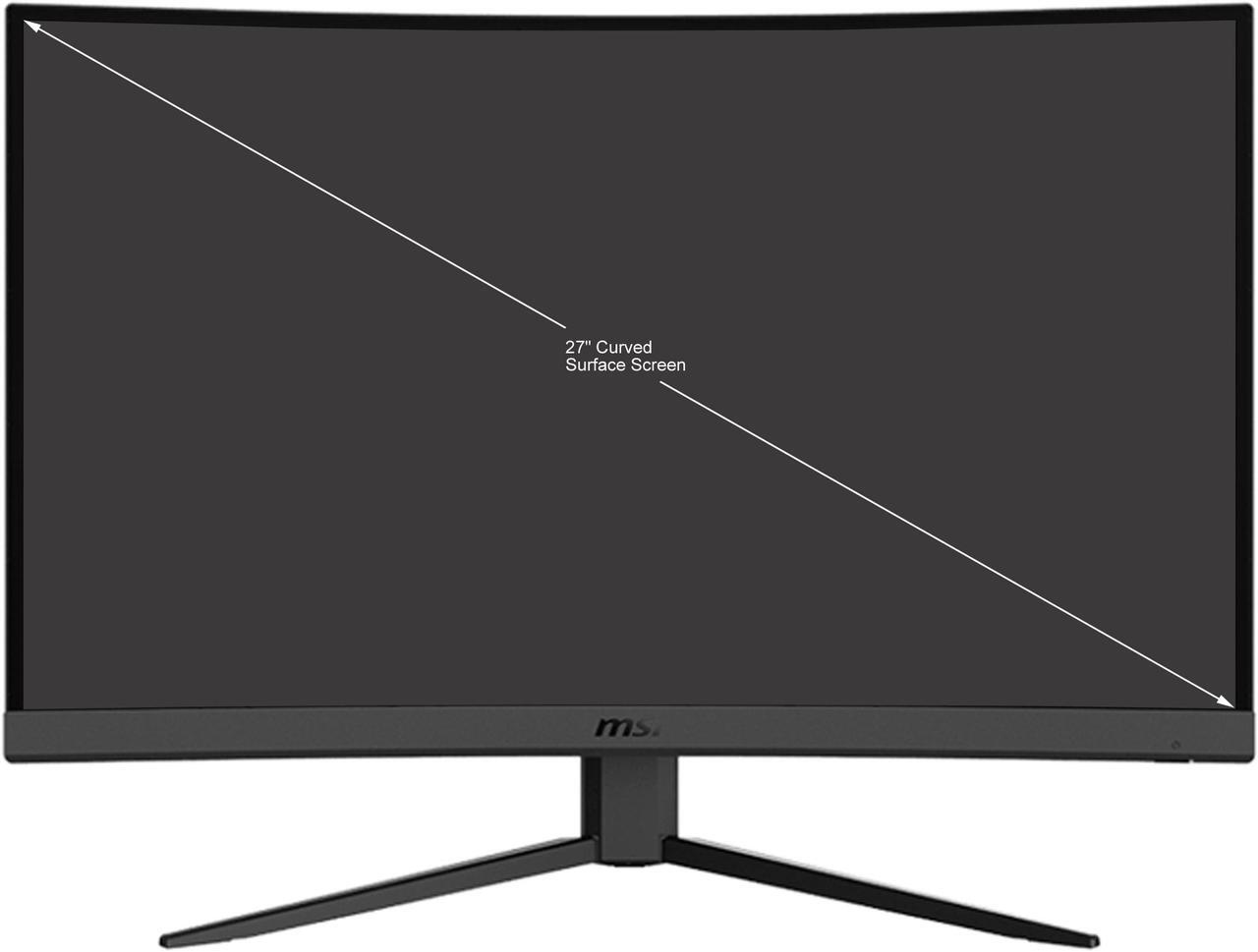Alt view image 2 of 8 - MSI 27" 165 Hz VA QHD Gaming Monitor FreeSync 2 x HDMI, DisplayPort Optix G27CQ4