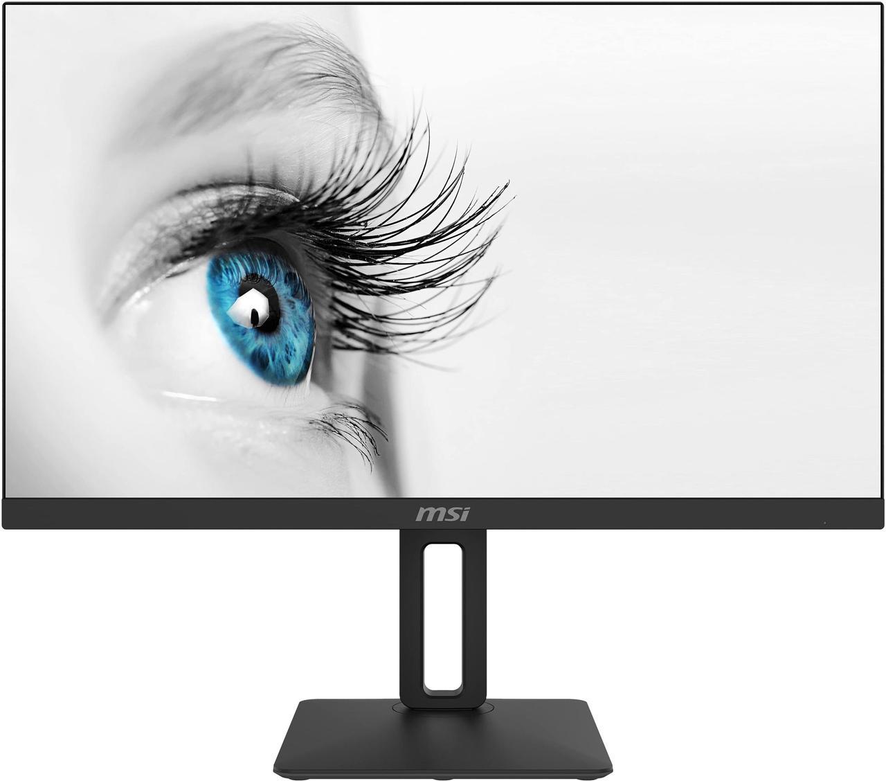 MSI Pro Series MP271P 27" Full HD 1920 x 1080 IPS 75Hz D-Sub, HDMI Built-in Speakers Pivot Swivel, Tilt Height Adjustable Monitor