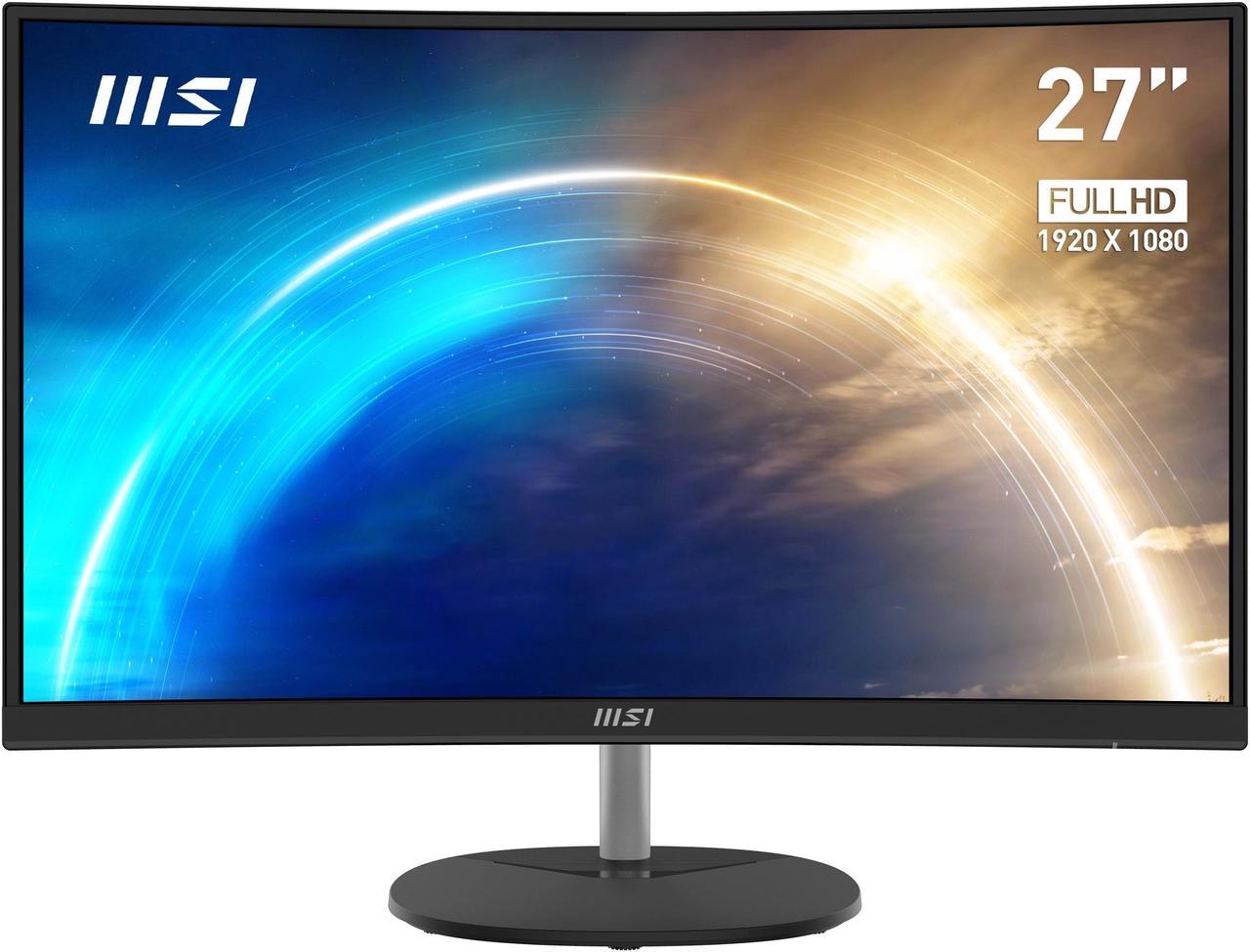 MSI 27" 75 Hz VA FHD Business & Productivity Monitor 1ms (MPRT) / 5ms (GTG) FreeSync (AMD Adaptive Sync) Support 1920 x 1080 Curved MP271CA