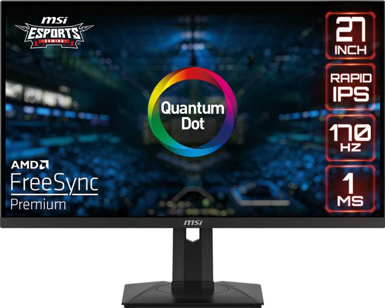 Alt view image 2 of 19 - MSI 27" 170 Hz Rapid IPS QHD Rapid IPS Gaming Monitor FreeSync Premium 2560 x 1440 (2K) 93% Adobe RGB / 95% DCI-P3 / 150% sRGB G274QPF QD