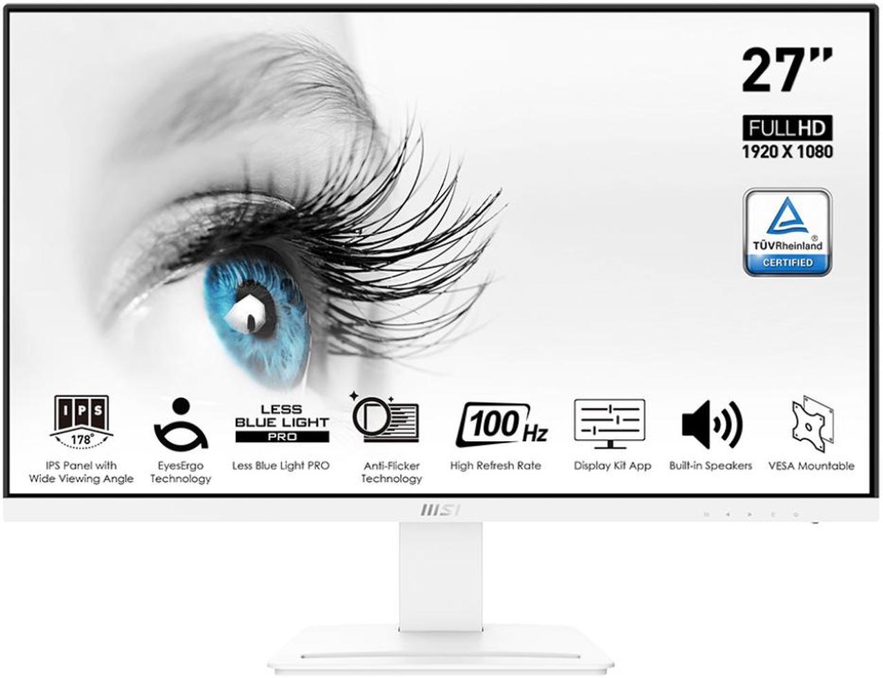 MSI 27" 100 Hz IPS FHD Gaming Monitor 1920 x 1080 106% sRGB (CIE 1976) Pro MP273AW