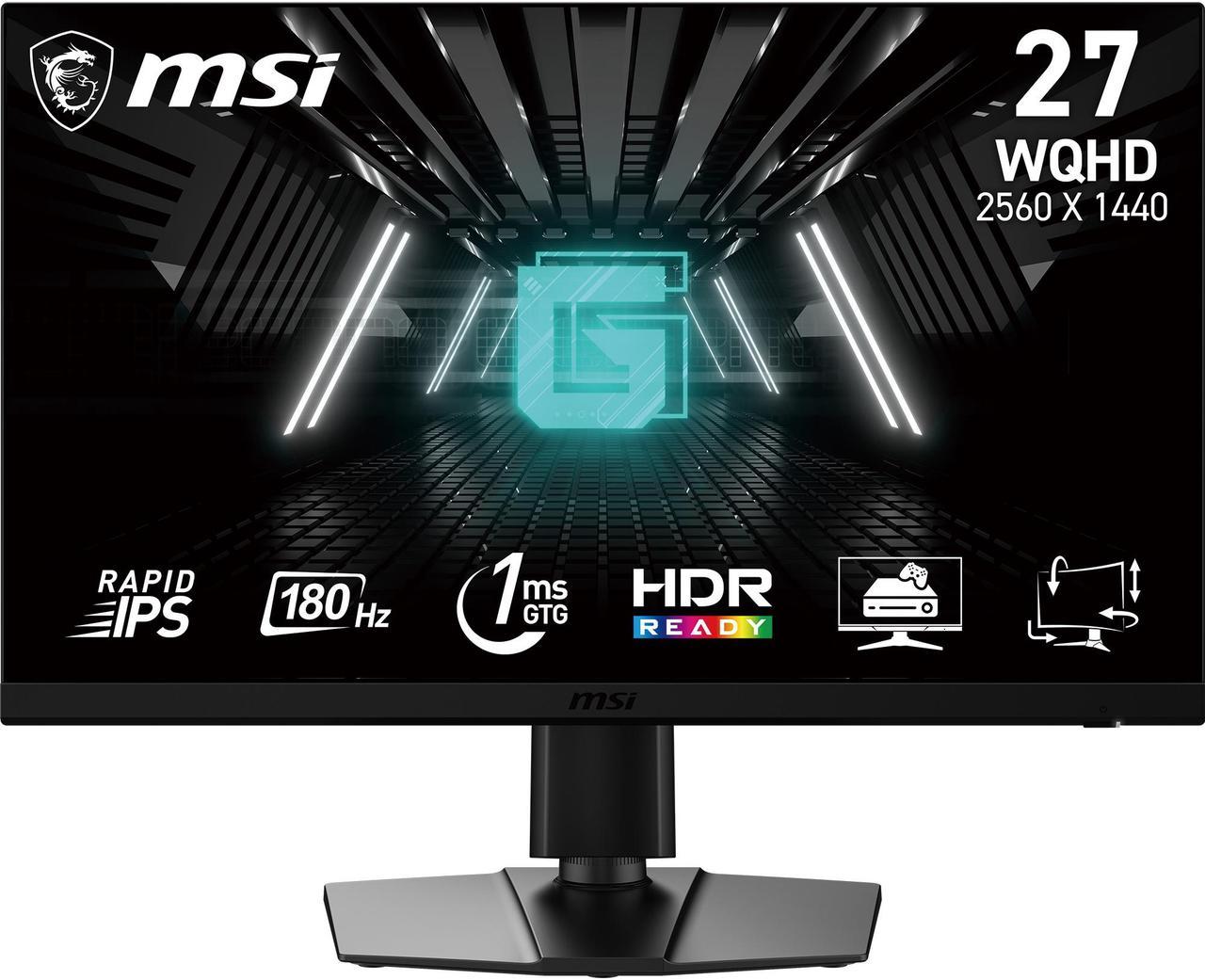 MSI 27" 180 Hz Rapid IPS WQHD Gaming Monitor 2560 x 1440 (2K) G272QPF E2