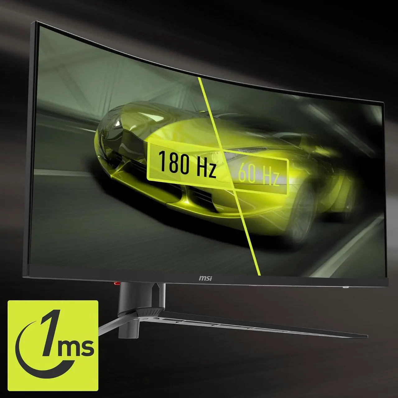 Alt view image 6 of 10 - MSI MAG345CQR UWQHD(3440x1440) 34" 180Hz VA Curved Gaming Monitor w/ AMD FreeSync Premium, Dual HDMI, DisplayPort, Black