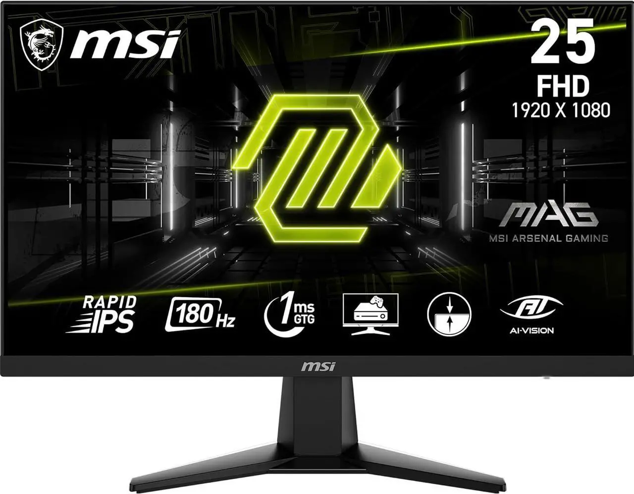 Main image of MSI 25" 180 Hz Rapid IPS FHD Gaming Monitor FreeSync (AMD Adaptive Sync) 1920 x 1080 MAG256F