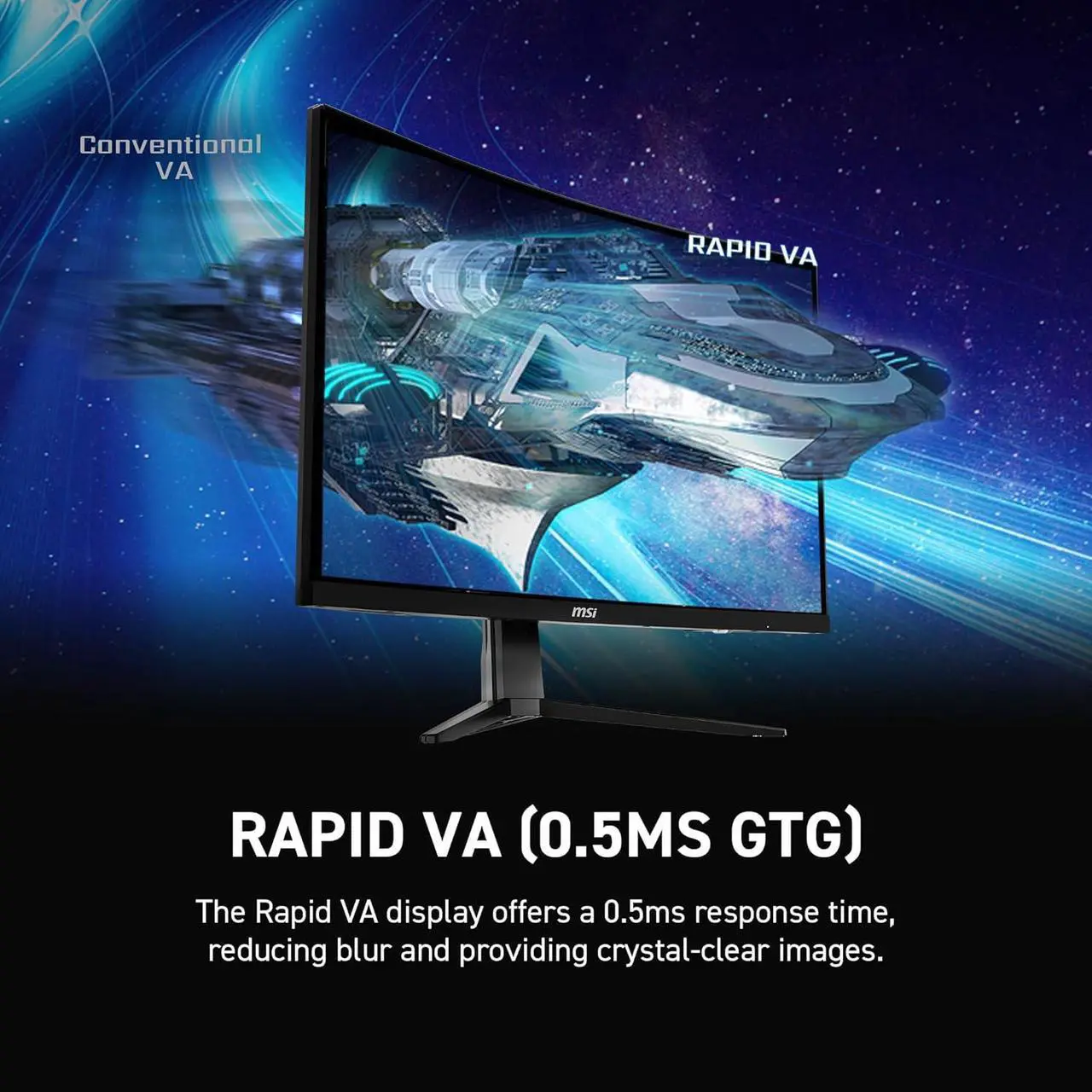 Alt view image 7 of 17 - MSI 27" 180 Hz Rapid VA QHD Gaming Monitor FreeSync (AMD Adaptive Sync) 80% Adobe RGB / 80% DCI-P3 / 105% sRGB MAG 27CQ6F