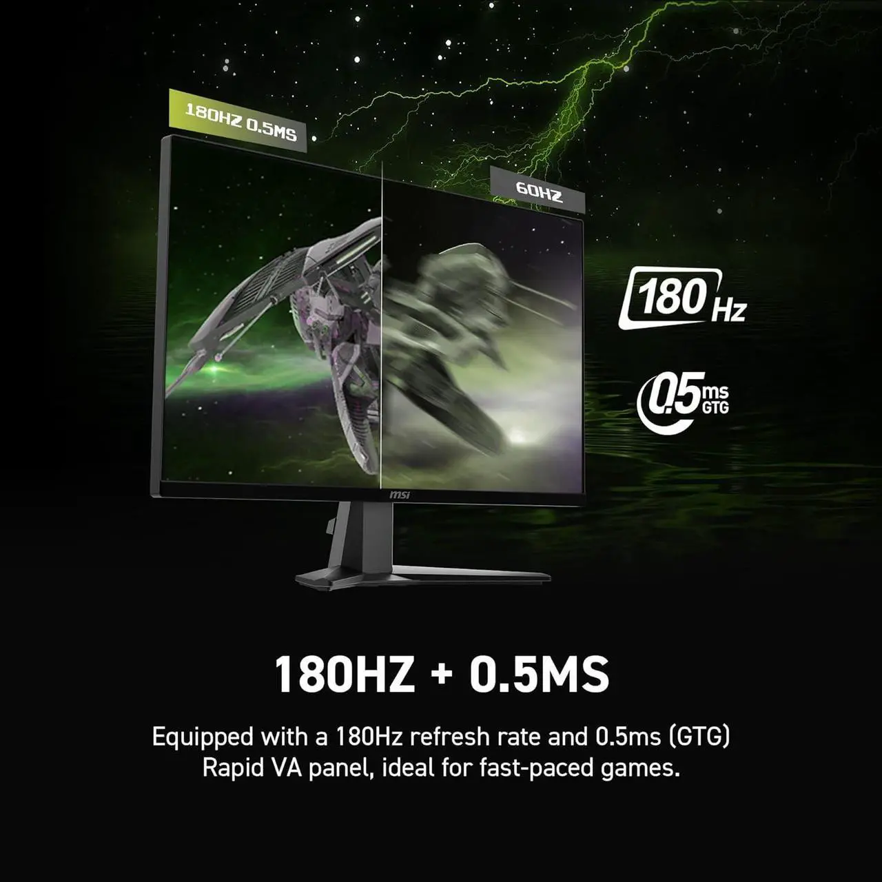 Alt view image 8 of 17 - MSI 27" 180 Hz Rapid VA QHD Gaming Monitor FreeSync (AMD Adaptive Sync) 80% Adobe RGB / 80% DCI-P3 / 105% sRGB MAG 27CQ6F