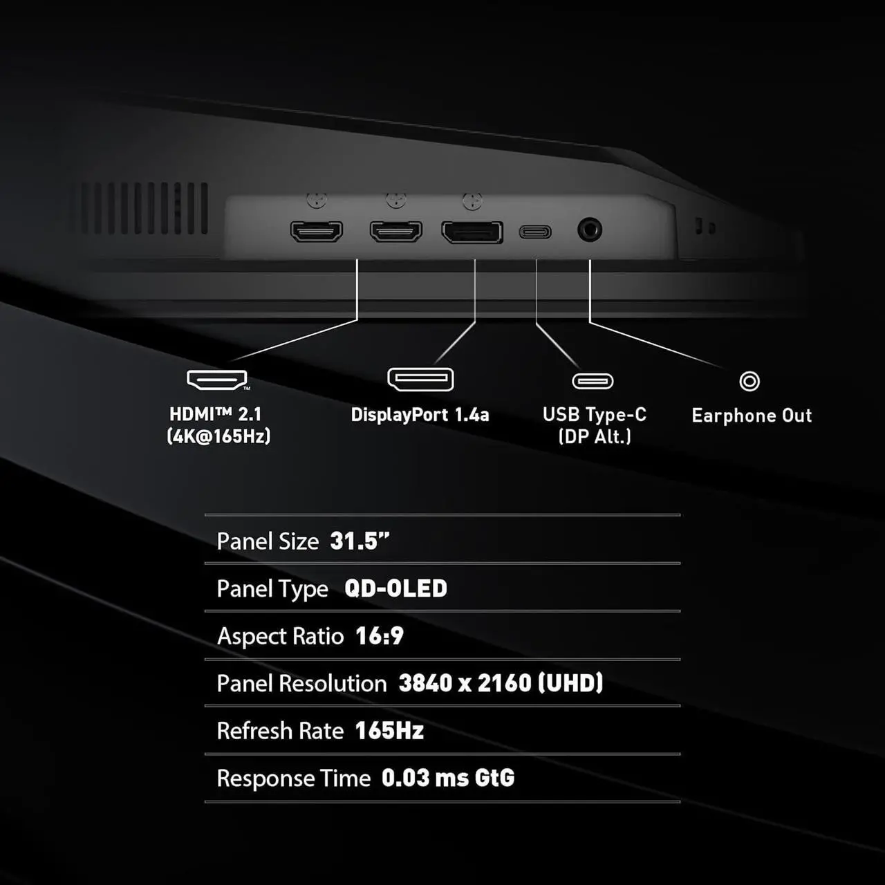 Alt view image 9 of 19 - MSI 32" 165 Hz OLED UHD Gaming Monitor MAG 321UP QD-OLED