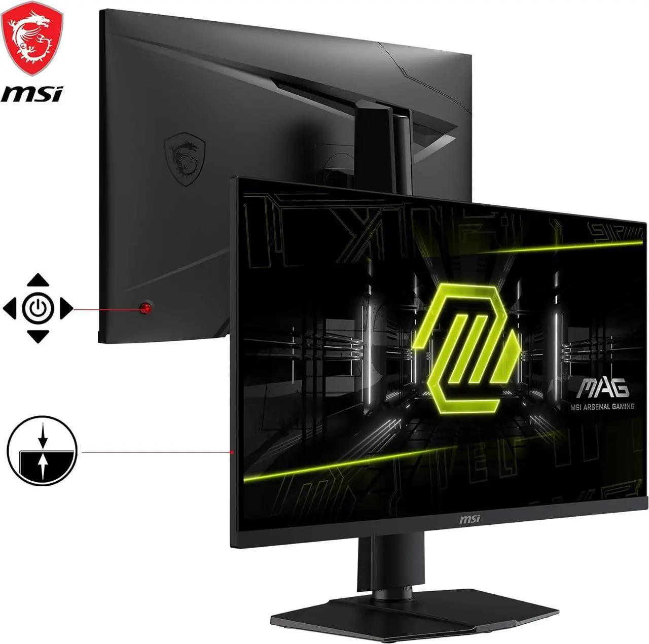 Alt view image 8 of 20 - MSI 27" 160 Hz Rapid IPS UHD Gaming Monitor FreeSync (AMD Adaptive Sync) MAG 274UPF E2