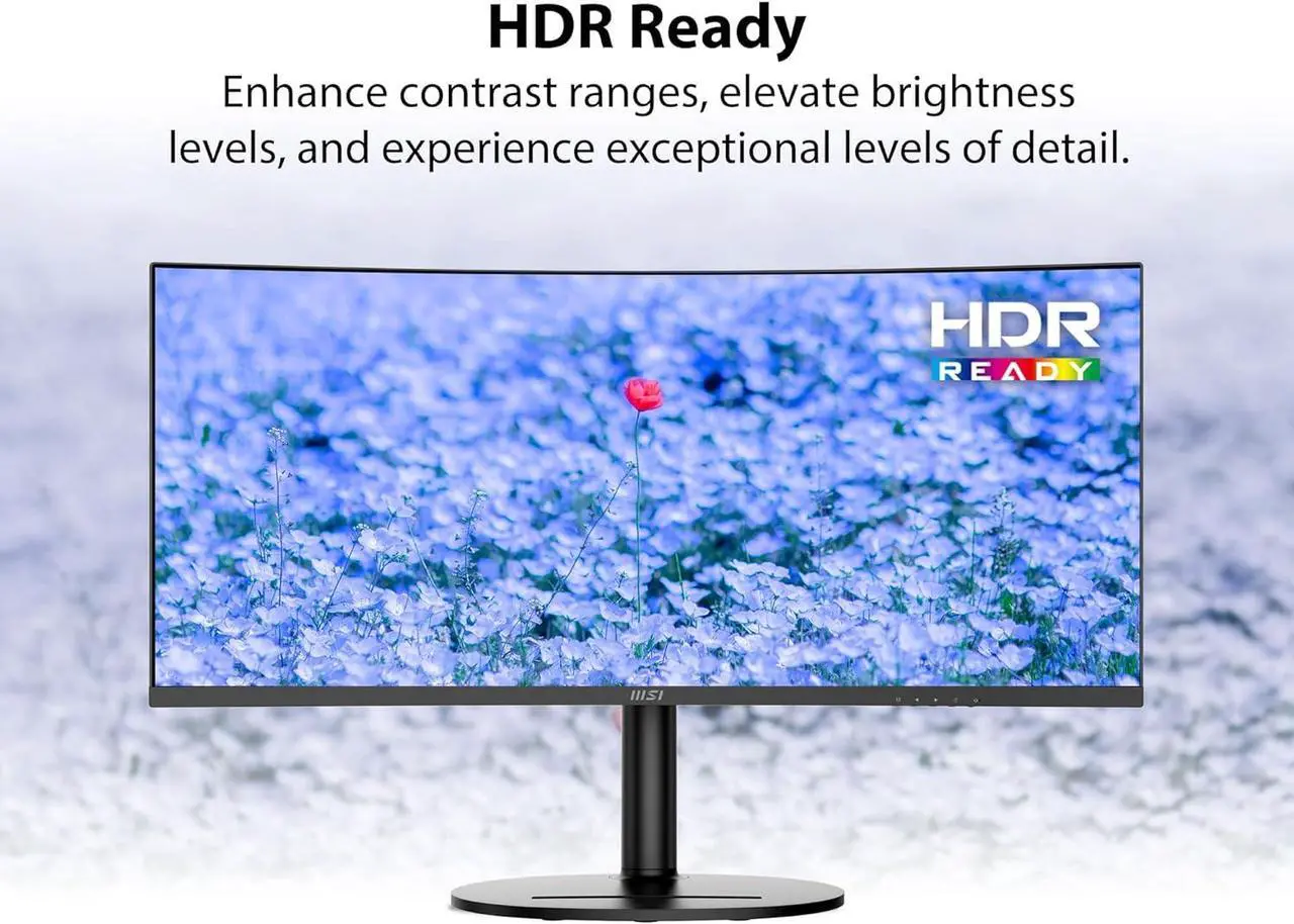 Alt view image 12 of 14 - MSI 34" 120 Hz VA UWQHD Monitor 1ms (MPRT) / 4ms (GTG) Adaptive-Sync Adobe RGB / DCI-P3 / sRGB: 92% / 95% / 119% Curved Modern MD342CQP