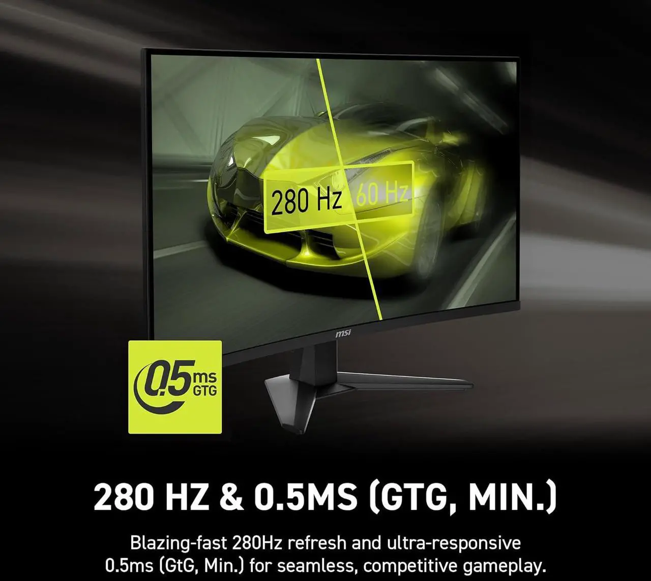 Alt view image 6 of 16 - MSI 27" 280 Hz Rapid VA FHD Gaming Monitor 0.5ms (GTG) Adaptive Sync 1920 x 1080 Curved MAG 274CXF