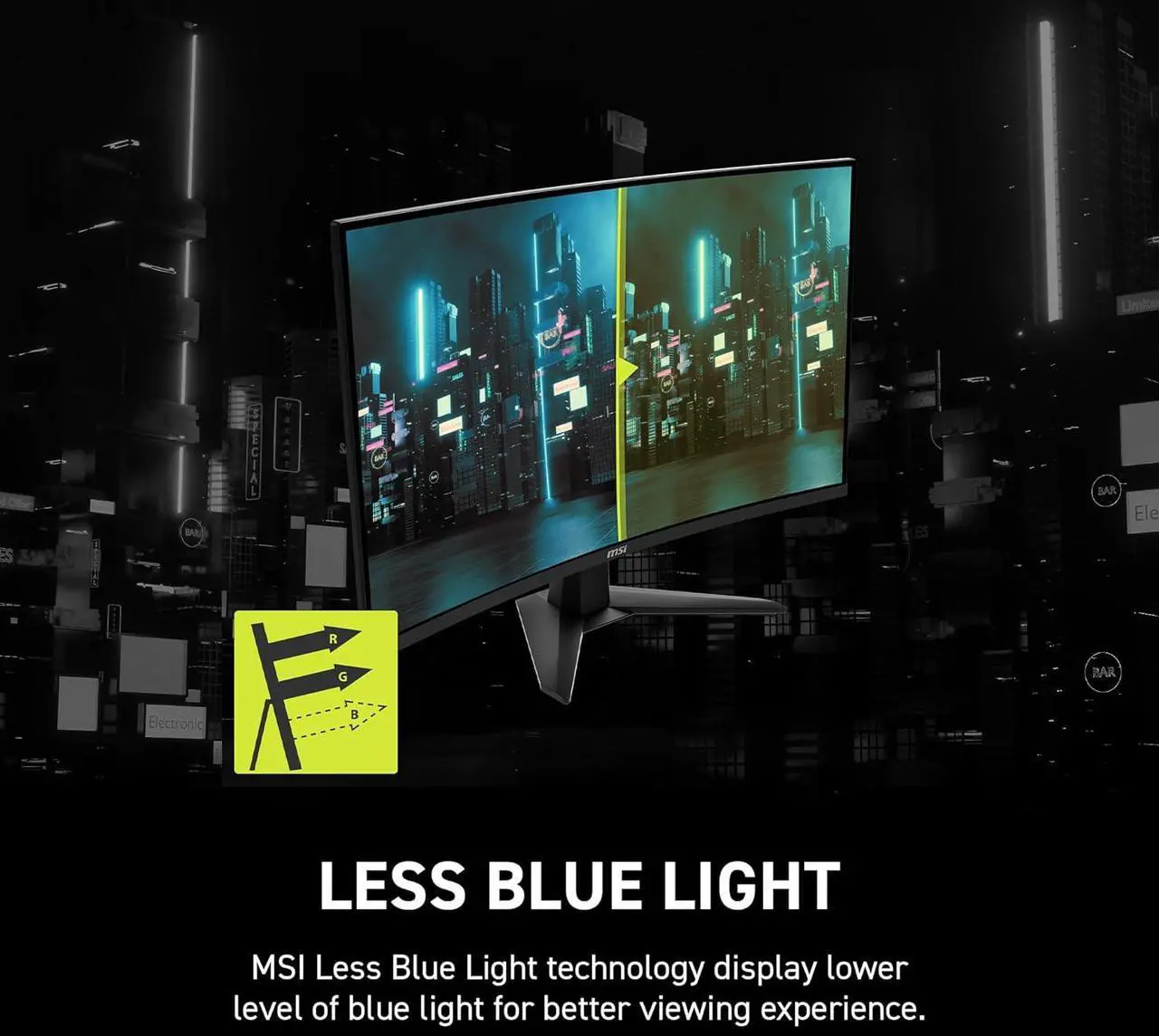 Alt view image 7 of 16 - MSI 27" 280 Hz Rapid VA FHD Gaming Monitor 0.5ms (GTG) Adaptive Sync 1920 x 1080 Curved MAG 274CXF