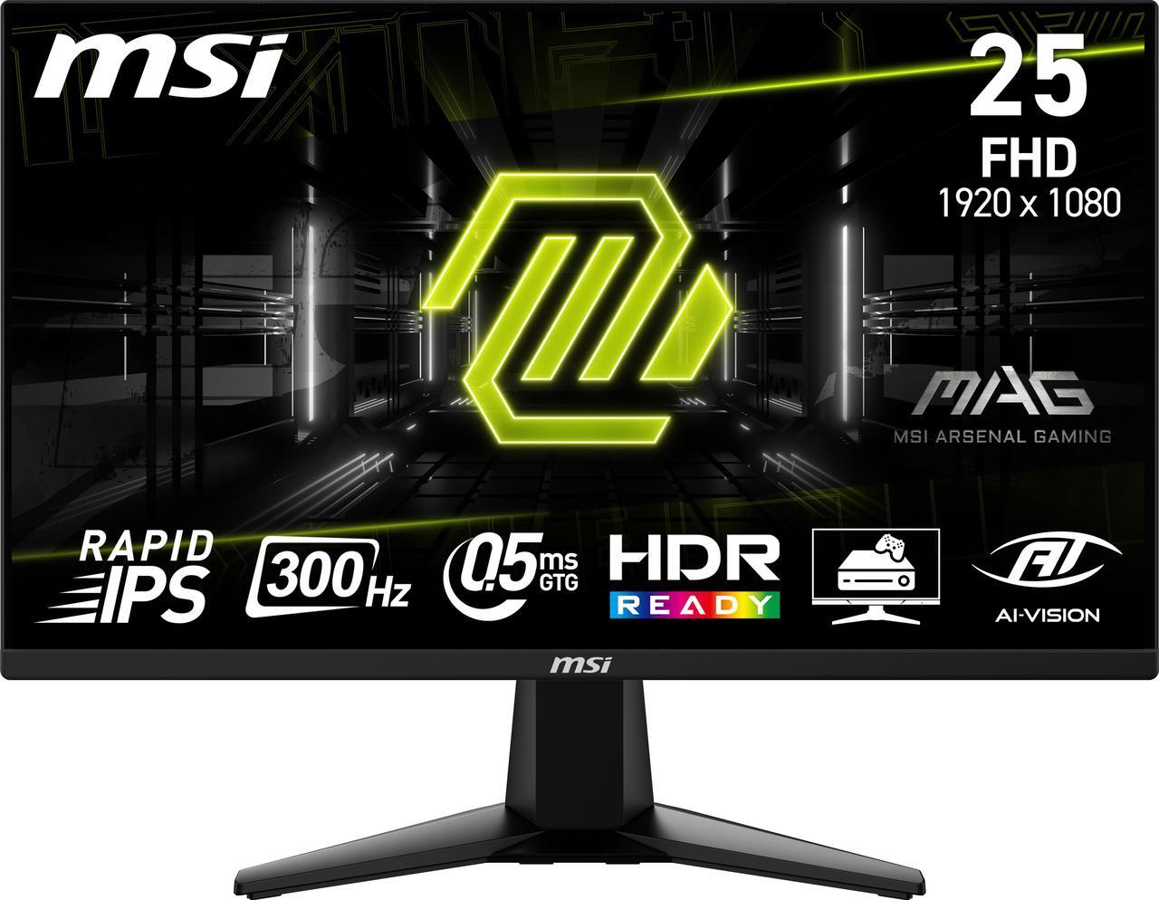 Main image of MSI 25" 300 Hz Rapid IPS FHD Monitor 0.5ms Adaptive Sync 1920 x 1080 MAG 255XF