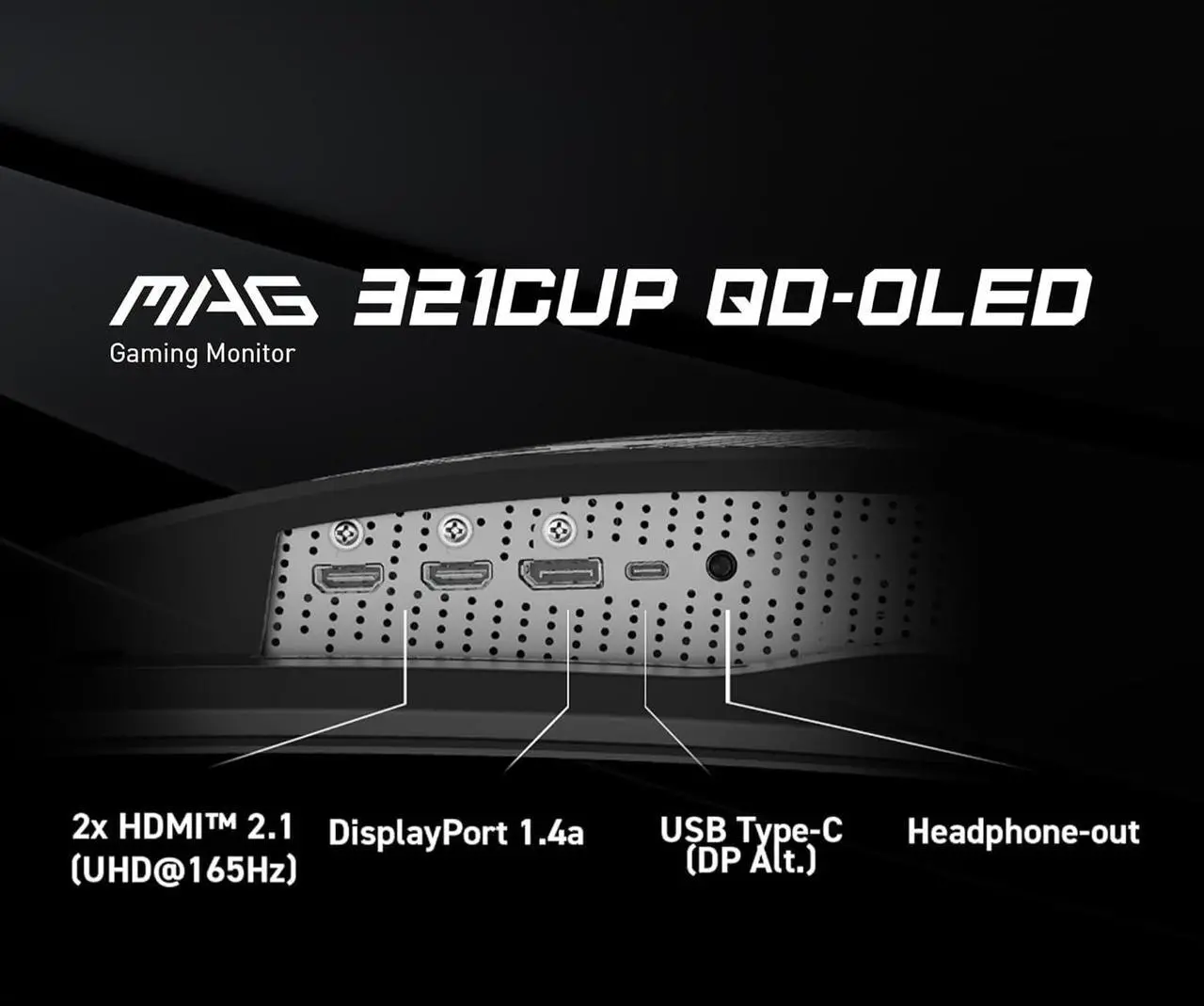 Alt view image 8 of 15 - MSI 32" 165 Hz OLED UHD Gaming Monitor Adaptive Sync MAG 321CUP QD-OLED