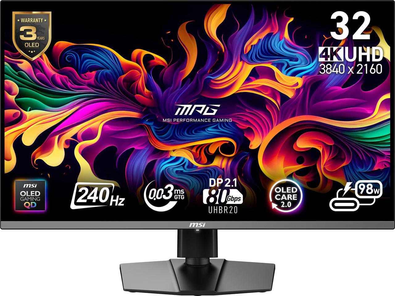 MSI MPG 32-Inch QD-OLED 322URX Flat UHD Gaming Monitor