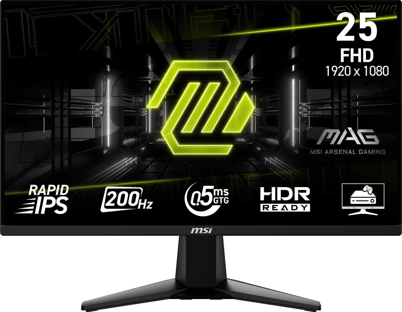 Alt view image 2 of 7 - MSI 25" (24.5") 200 Hz Rapid IPS FHD Gaming Monitor Adaptive Sync 83% ADOBE RGB / 79% DCI-P3 / 100% sRGB MAG 255F E20