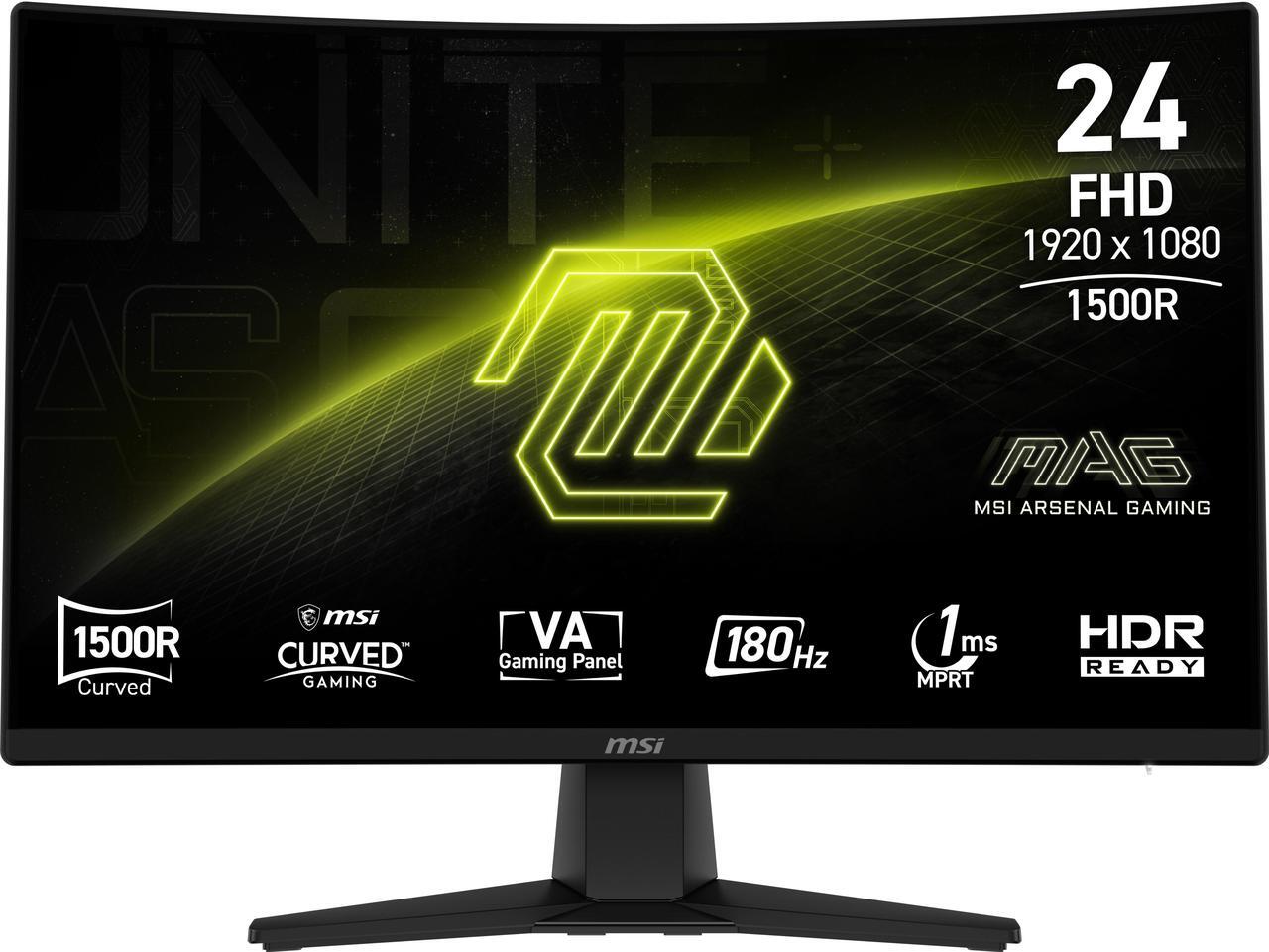 Alt view image 2 of 7 - MSI 24" (23.6" Viewable) 180 Hz VA FHD Gaming Monitor Adaptive Sync 89.9% ADOBE RGB / 91.5% DCI-P3 / 115.8% sRGB MAG 242C