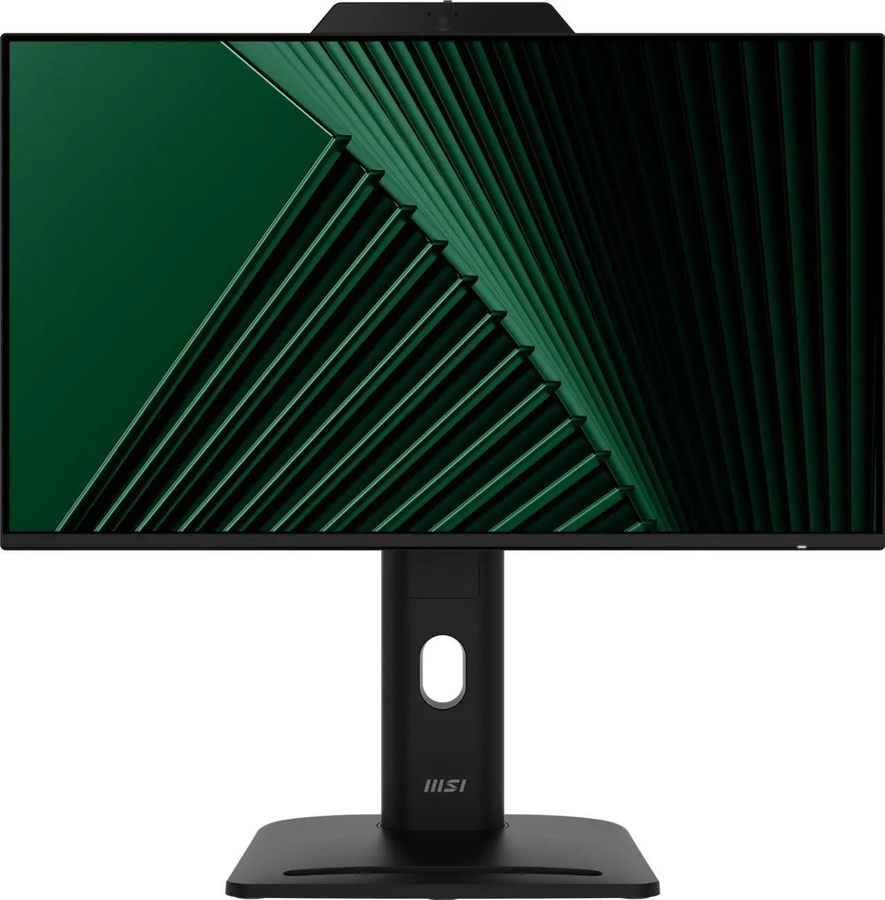 Main image of MSI PRO MP242PMG, 24-inch IPS 1920 x 1080 (FHD) Computer Monitor, 120Hz, Webcam, Adaptive-Synch, EPEAT Silver, HDMI, DisplayPort, VGA Port, VESA Mountable, Tilt, Height Adjustable, Speaker, 1ms, Black