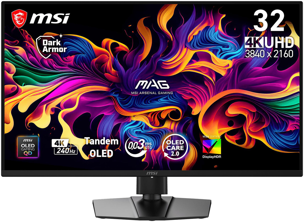 Open Box: MSI 32 inch UHD 4K 240Hz AMD FreeSync Premium Pro & G-Sync Compatible USB-C OLED Gaming Computer Monitor with Height Adjustable, Swivel, Pivot & Tilt Stand MAG 321UP QD-OLED X24 - Newegg.ca - Open Box condition - Image 6
